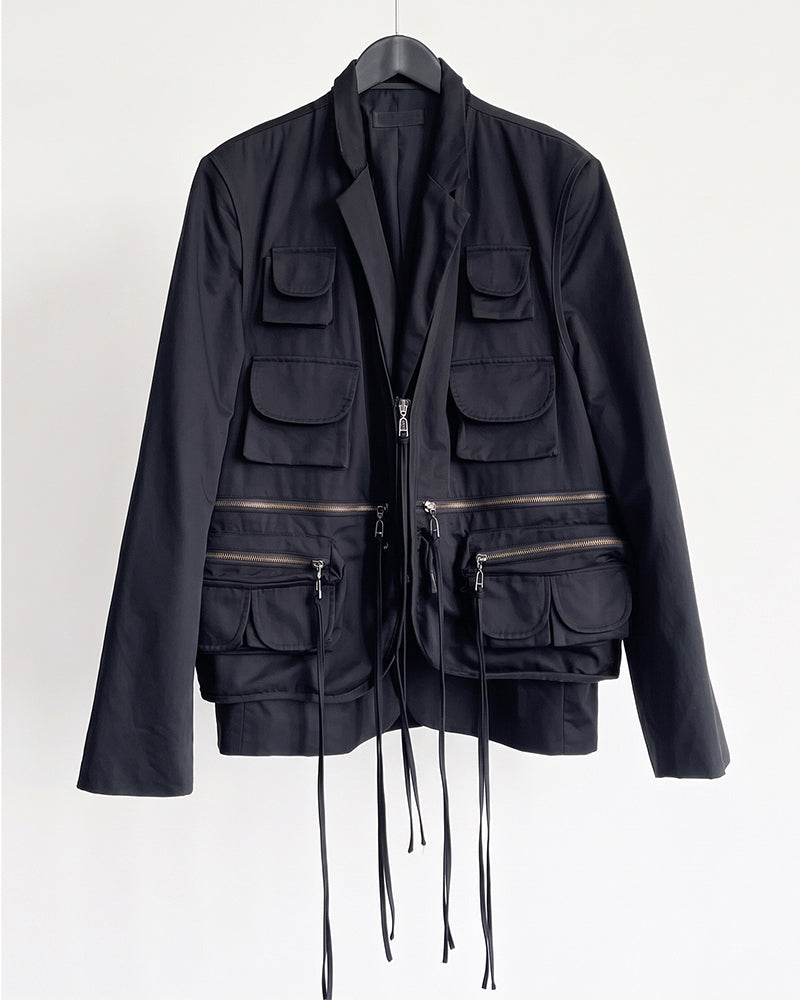 Dystopian Multi-Pocket Deconstructed Utility Blazer