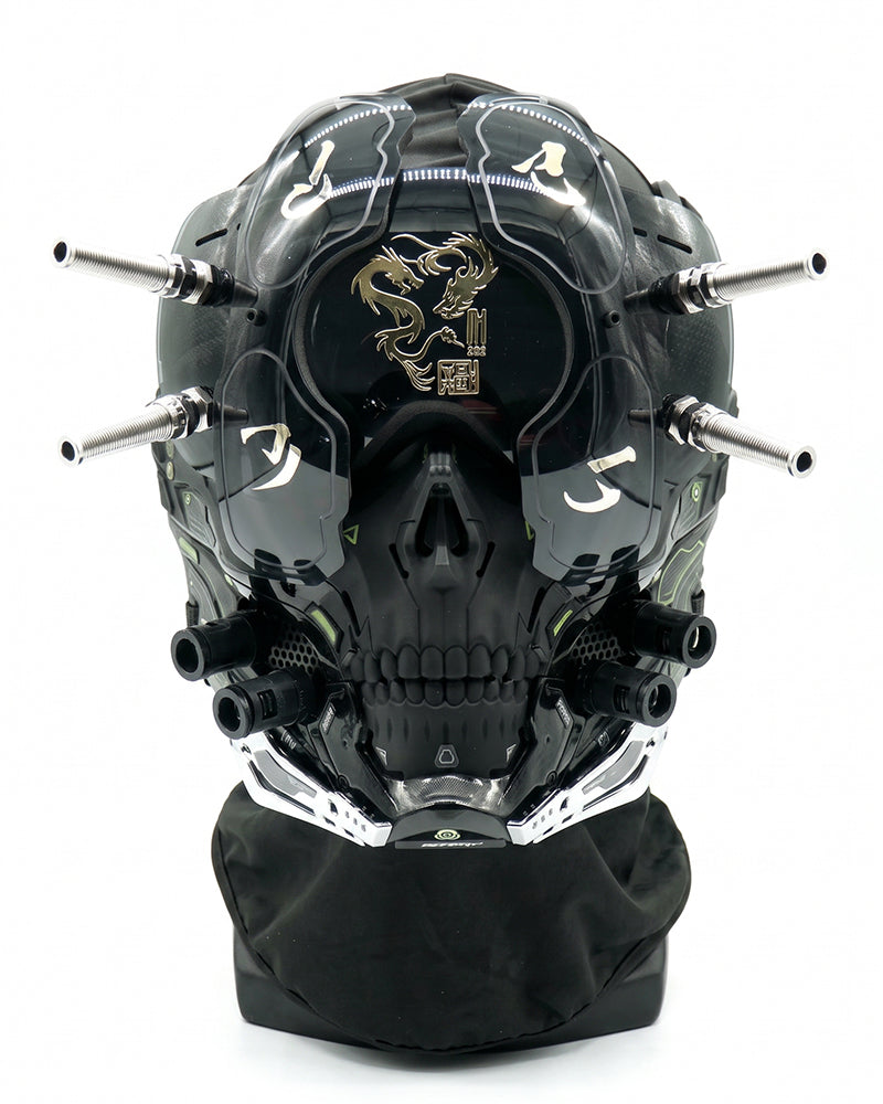 Cyberpunk Skull Half Face Mask