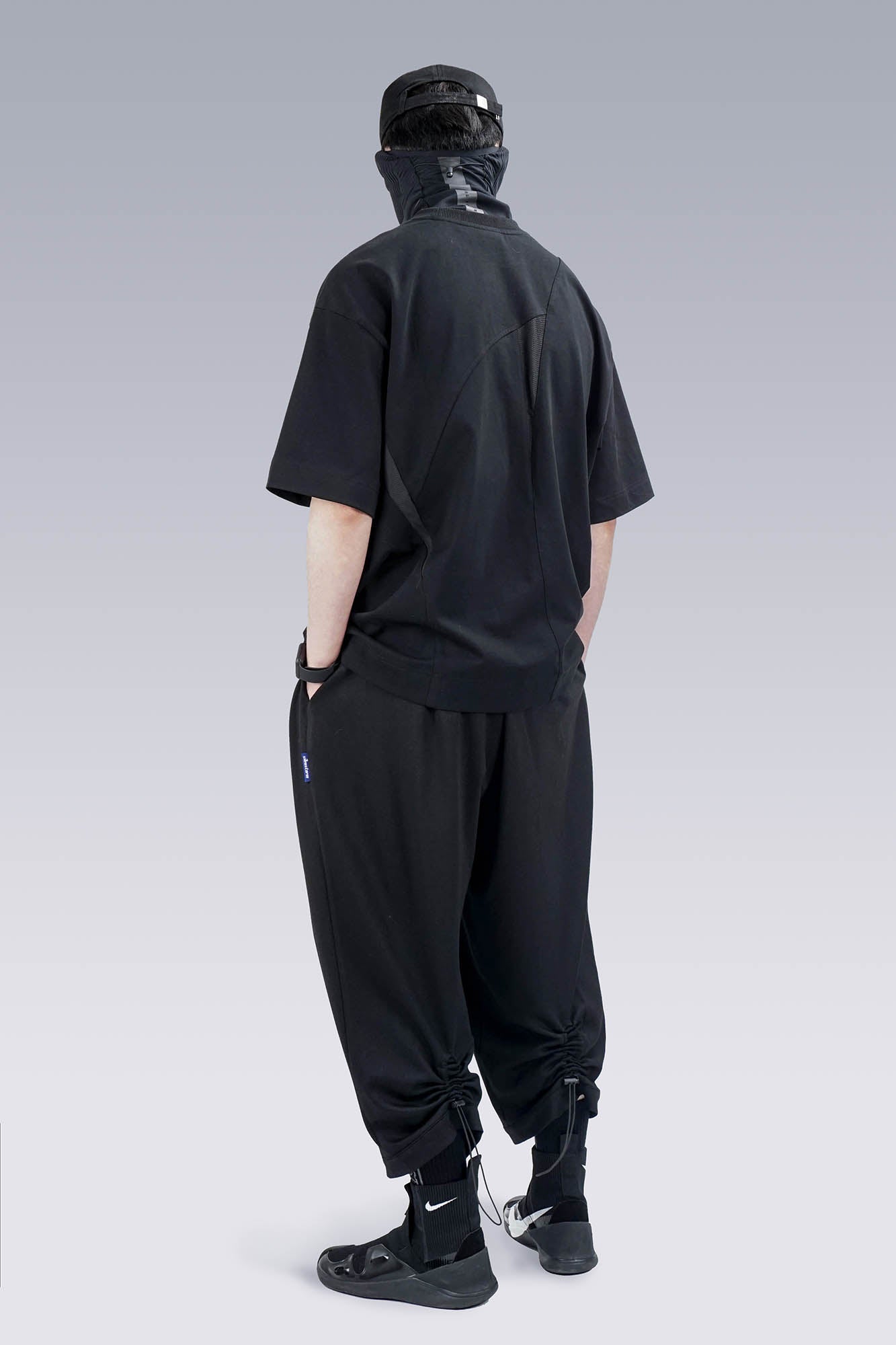 Asymmetrical Mesh Deconstructed T-Shirt