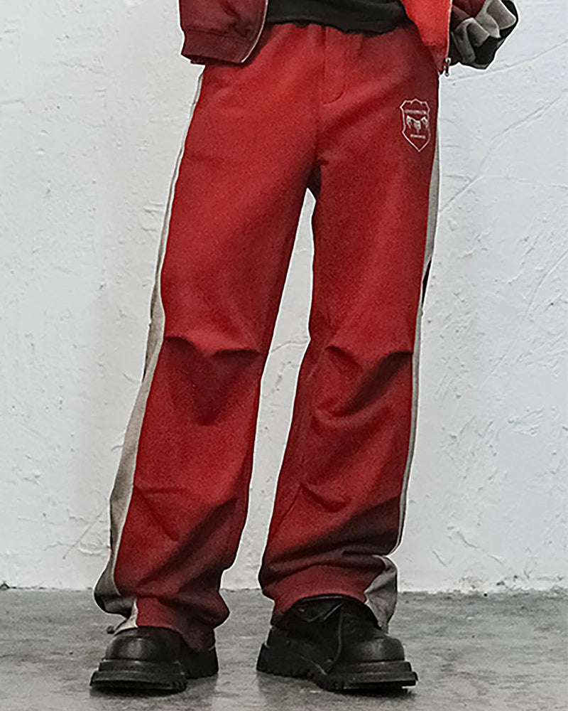 Skeleton Distressed Contrast Panel Sweatpants