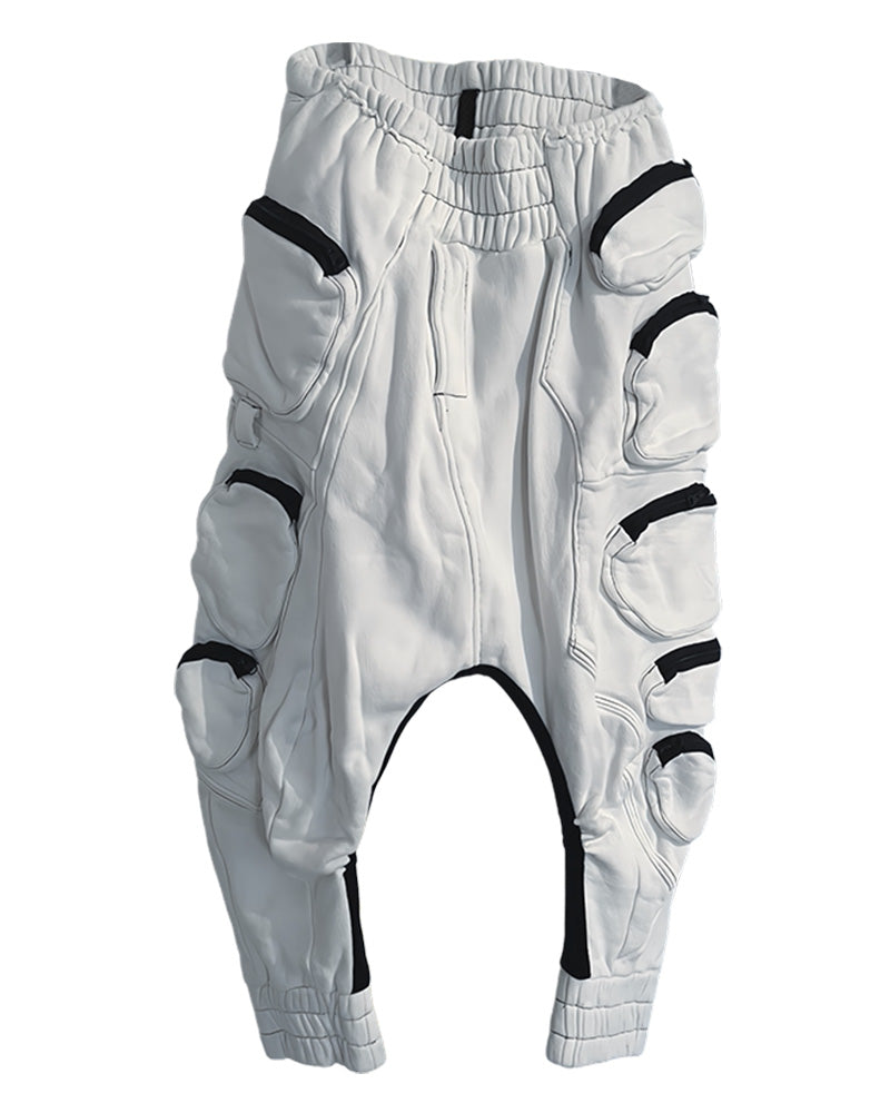 Wasteland Zip-Pocket Color-Block Pants