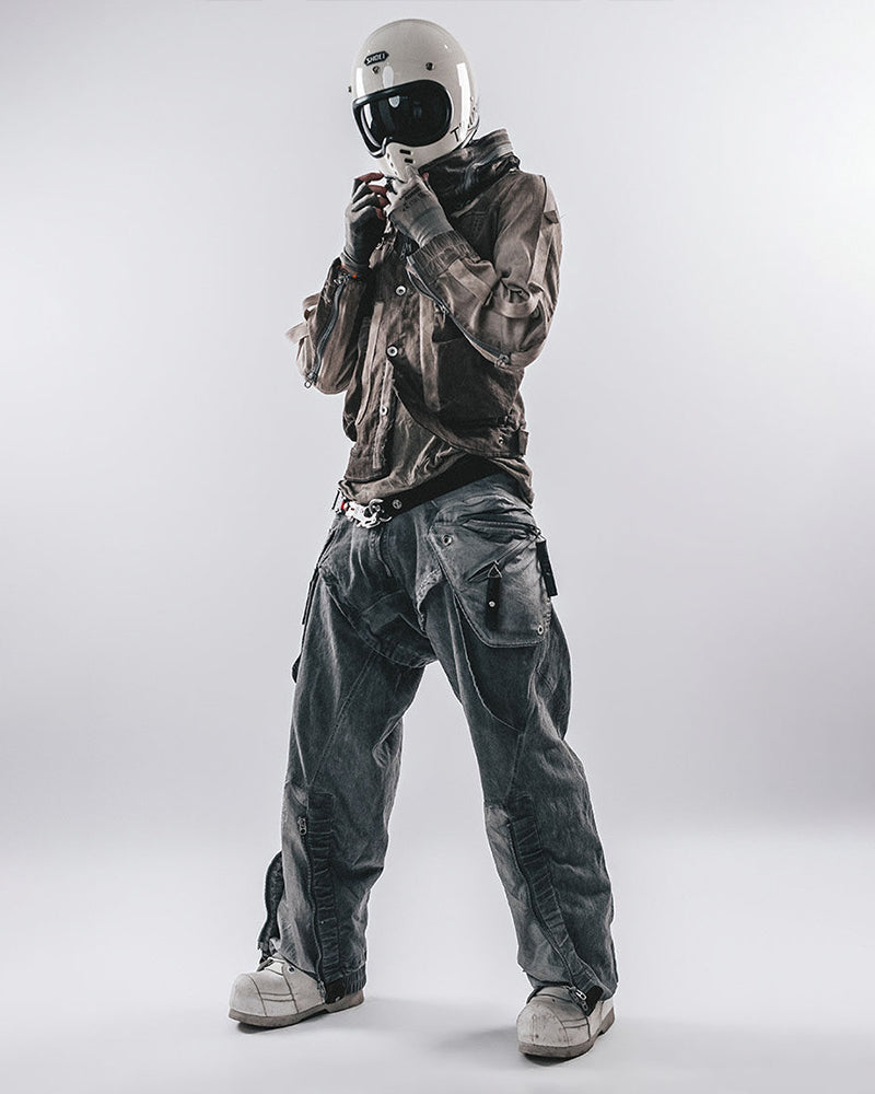Wasteland Multi-Pocket Wide-Leg Cargo Pants