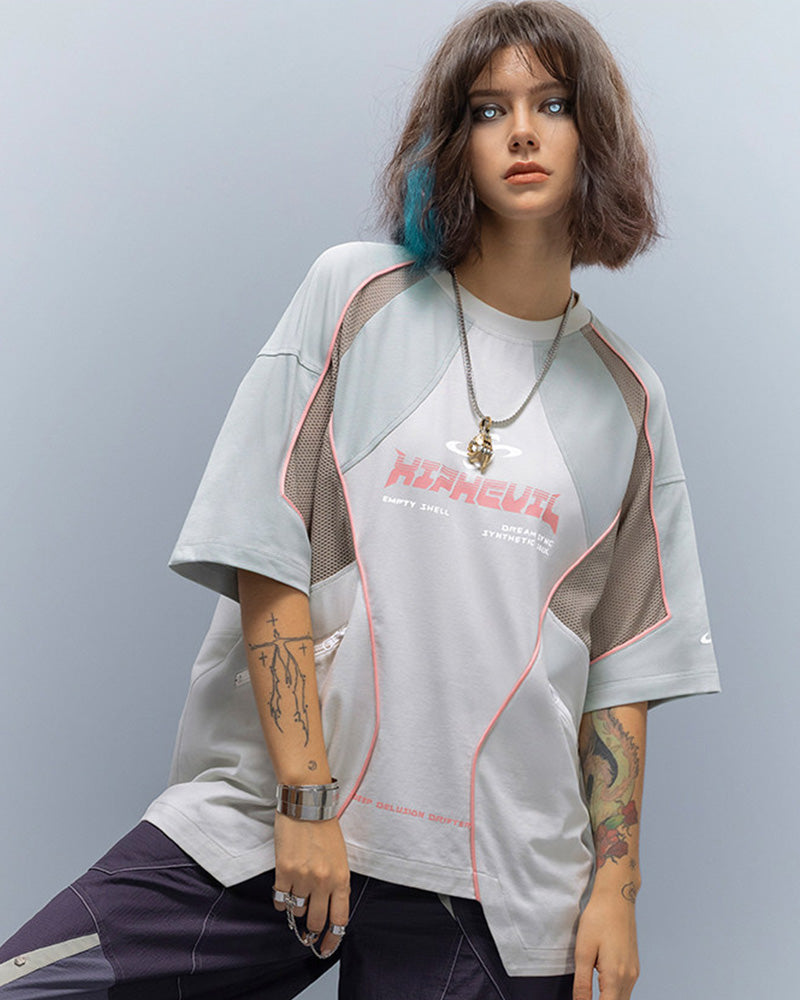 Cyberpunk Grid Dreamweave Quick-Dry T-Shirt