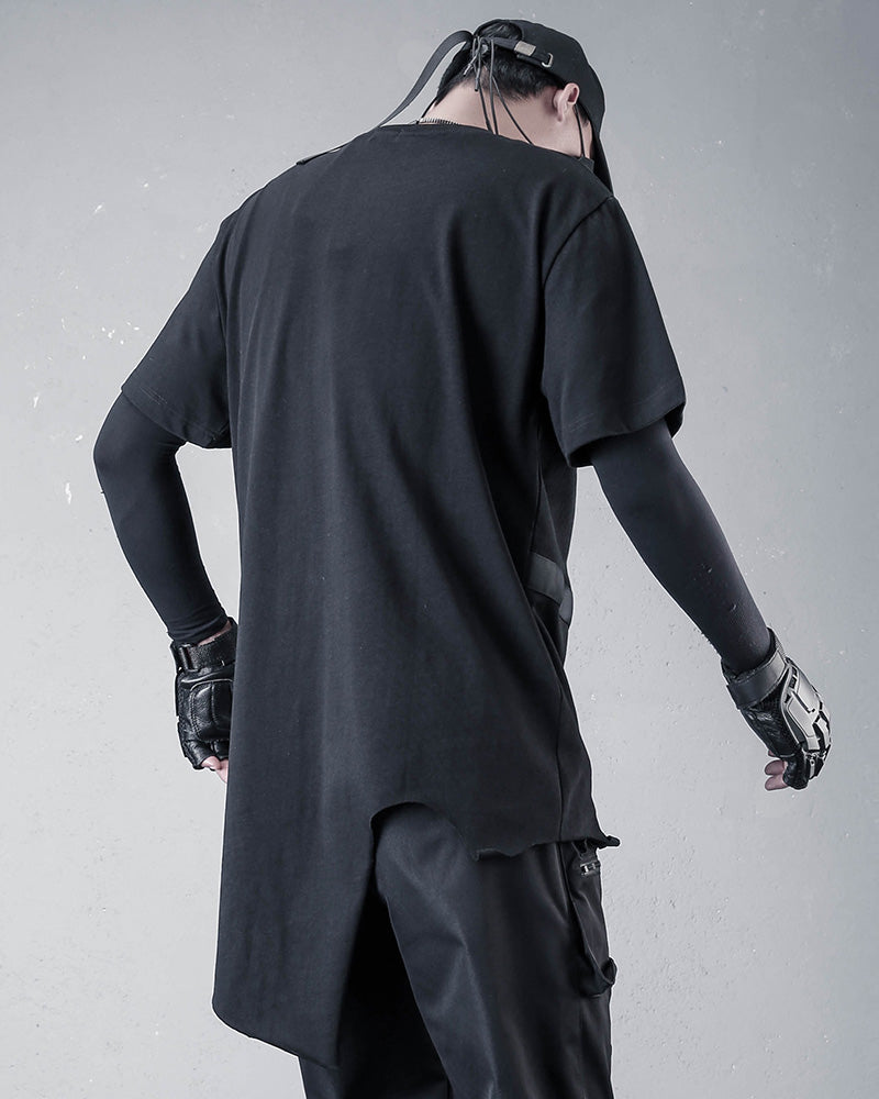 Darkwear Techwear Asymmetric Cargo T-Shirt
