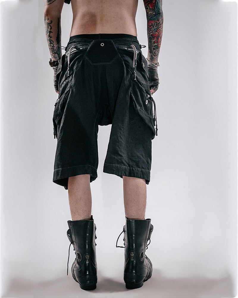 Post-Apocalyptic Wasteland Distressed Cargo Shorts
