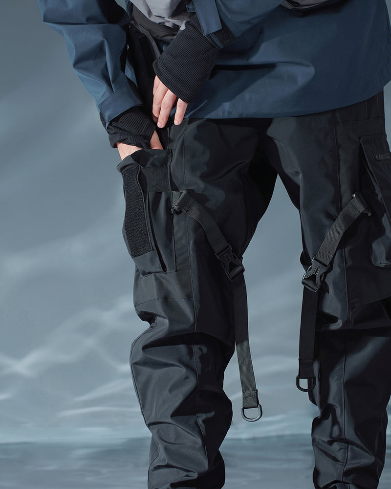 Dual-Mode Hard-Shell Urban Techwear Jogger Pants