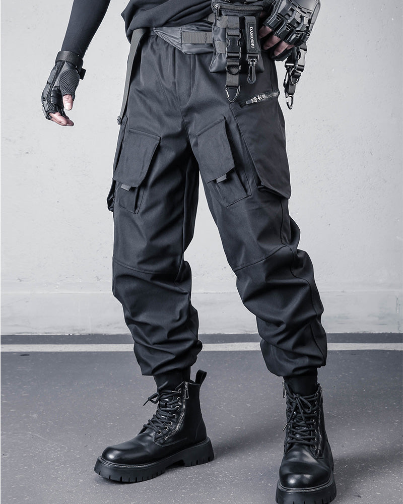 Streetwear Loose Black Techwear Cargo Pants