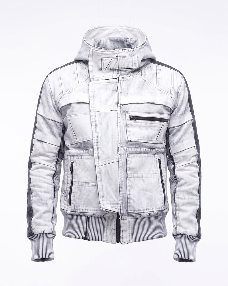 Wasteland Hooded Contrast Folded Trim Jacket