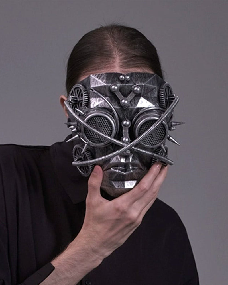 Futuristic Mechanical Rivet Mask