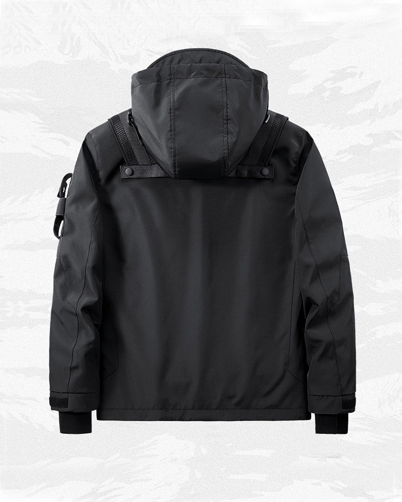 Functional Multi-Pocket Hooded Tactical Jacket