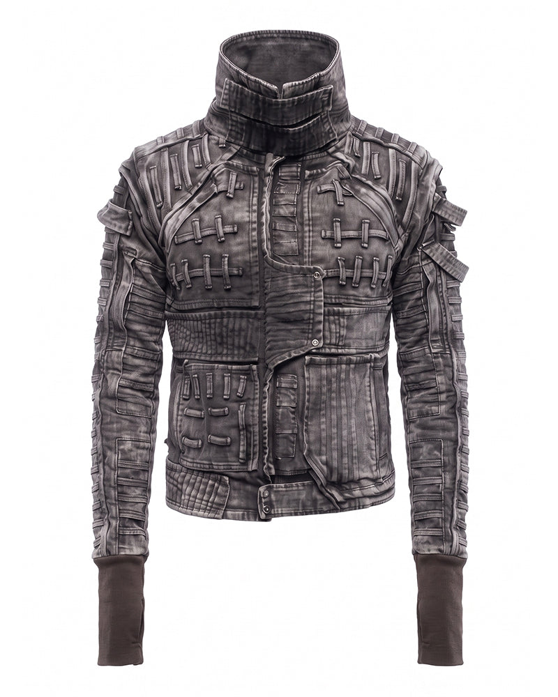 Wasteland Strap Distressed Washed Tactical Jacket