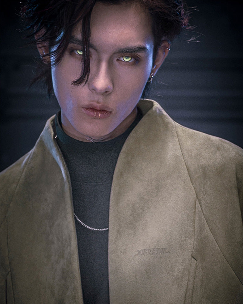 Cyberpunk Outfits Unisex Suede Minimalist Future Jacket
