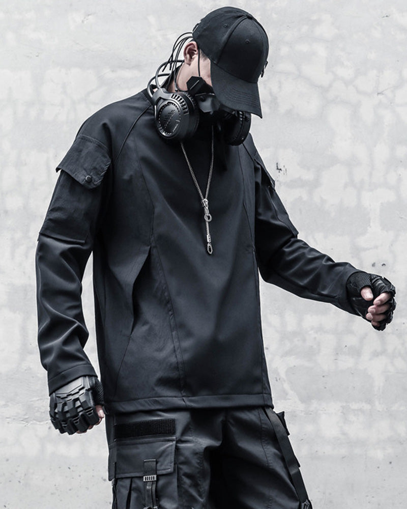 Japanese Techwear Tactical Pullover Sweatshirt