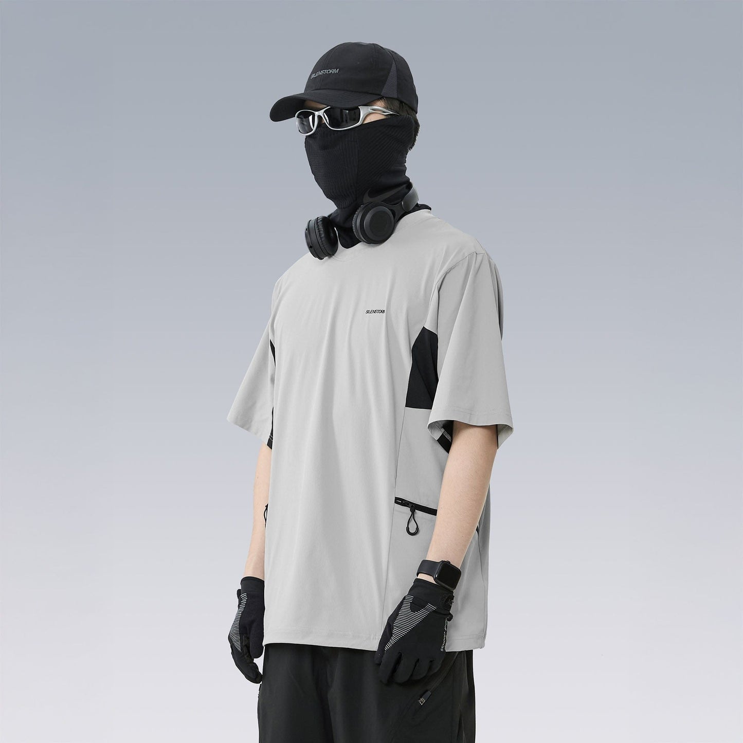 Tech Panel Drawstring-Hem Quick-Dry T-Shirt