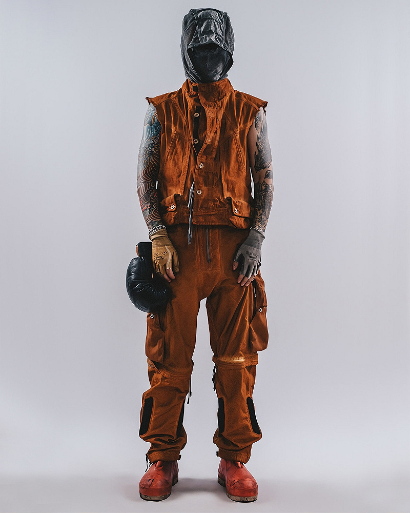 Post‑Apocalyptic Dirty Wash Utility Vest