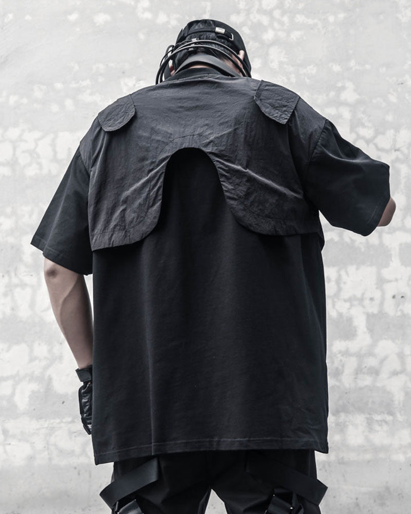 Tactical Cape Overlay Techwear T-Shirt