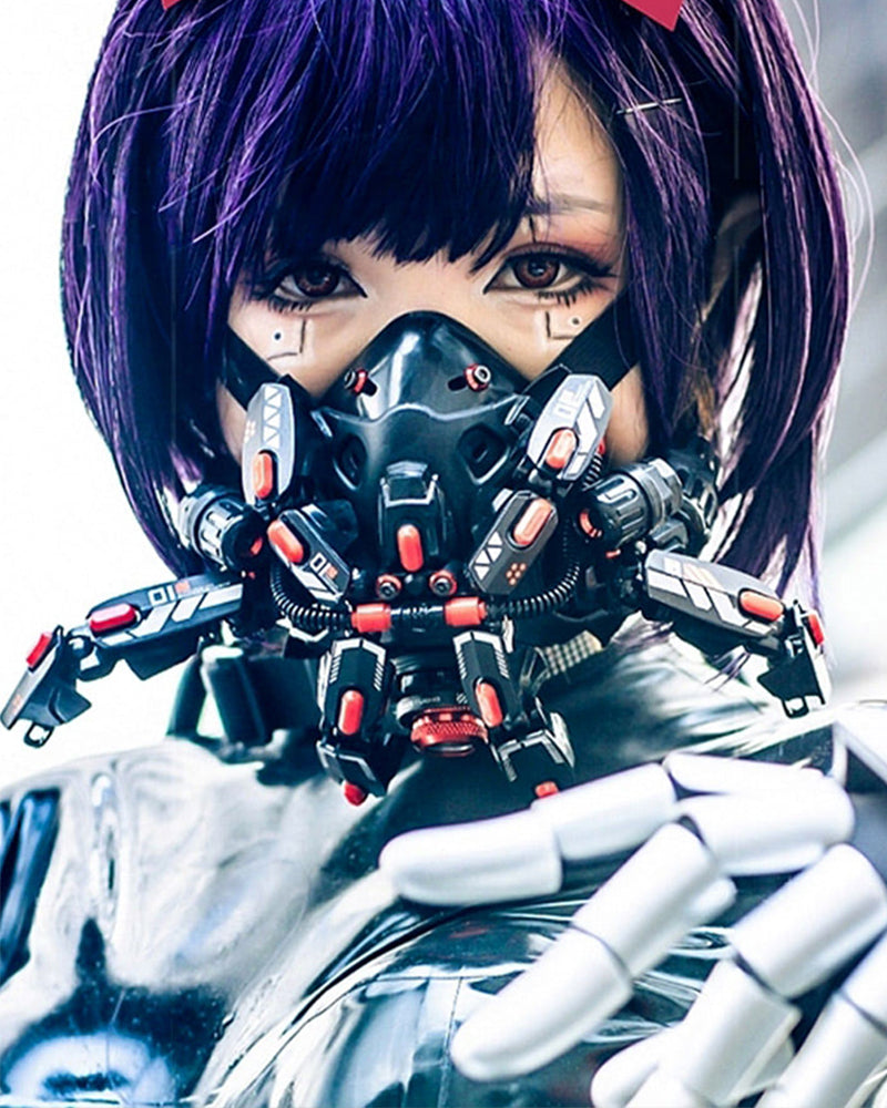 Futuristic Cyberpunk Half Face Mask