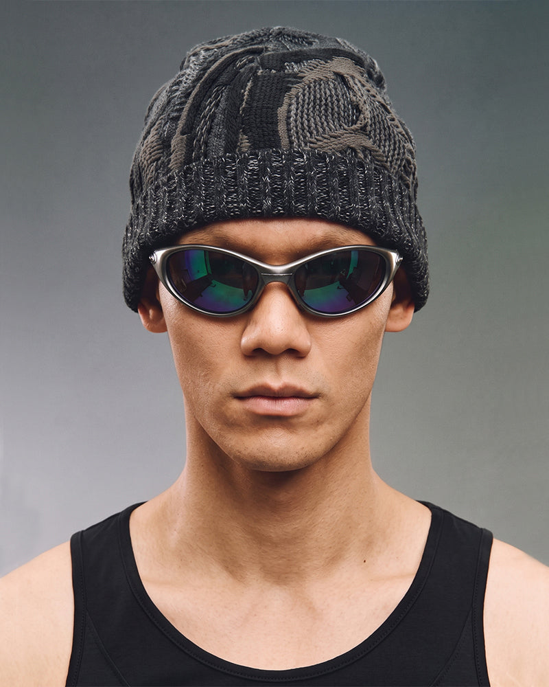 Wasteland Patchwork Jacquard Knitted Hat