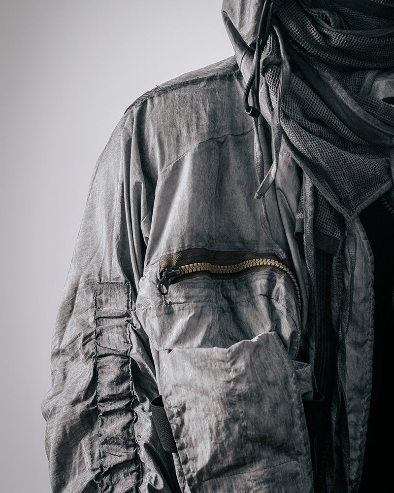 Post-Apocalyptic Hooded Techwear Jacket