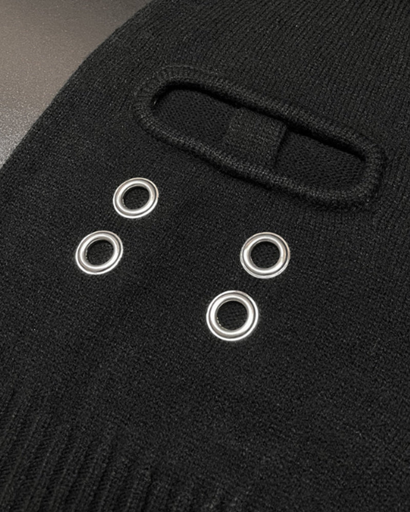 Post-Apocalyptic Grommet Knit Balaclava