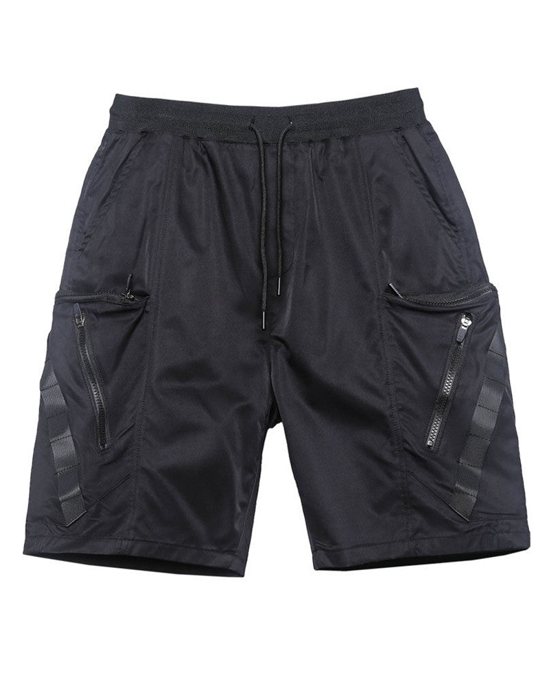 Techwear Utility Zipper Cargo Shorts