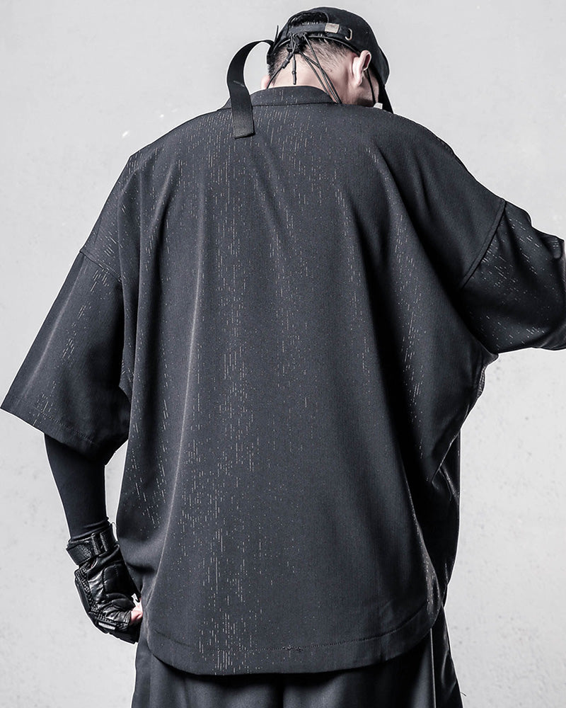 Functional Chain Lace-Up Techwear T-Shirt