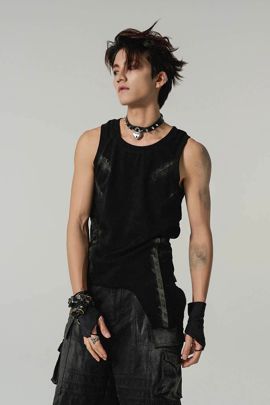 Distressed Asymmetrical Tank Top