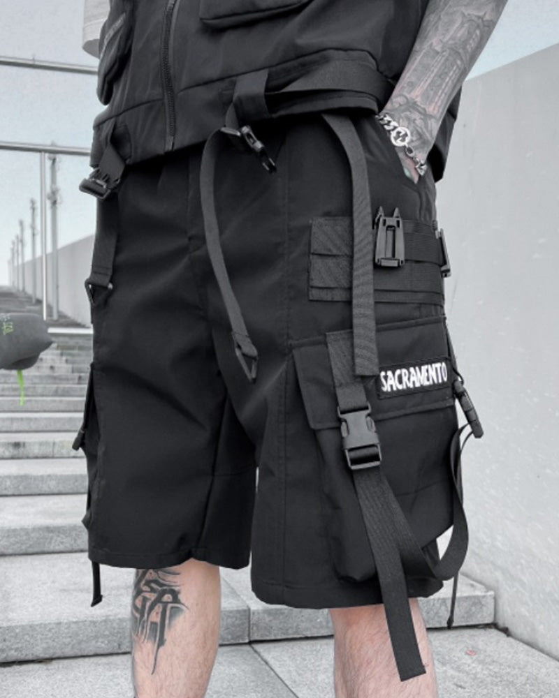 Techwear Multi-Pocket Cargo Shorts