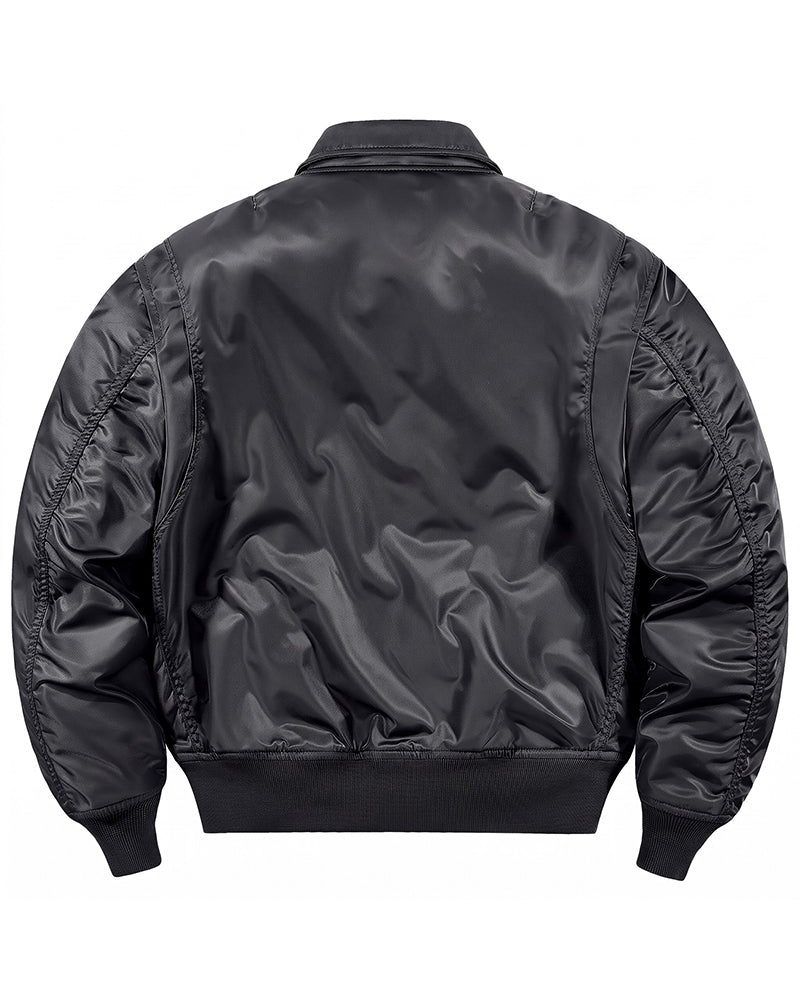 Futuristic Tactical Embroidered Patch Bomber Jacket