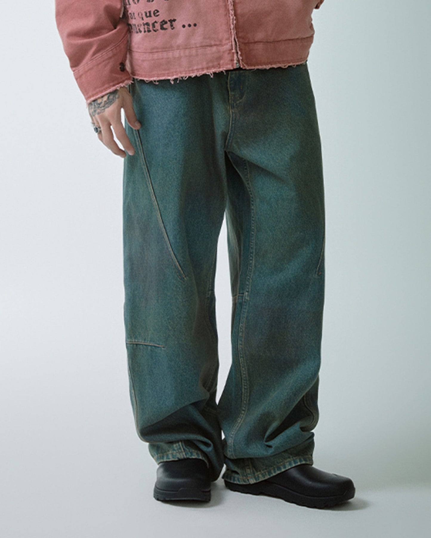 Deconstructed Washed Pants