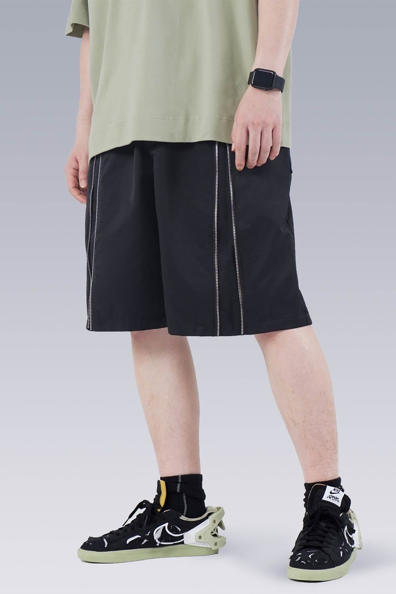 Center-Zip Utility Shorts