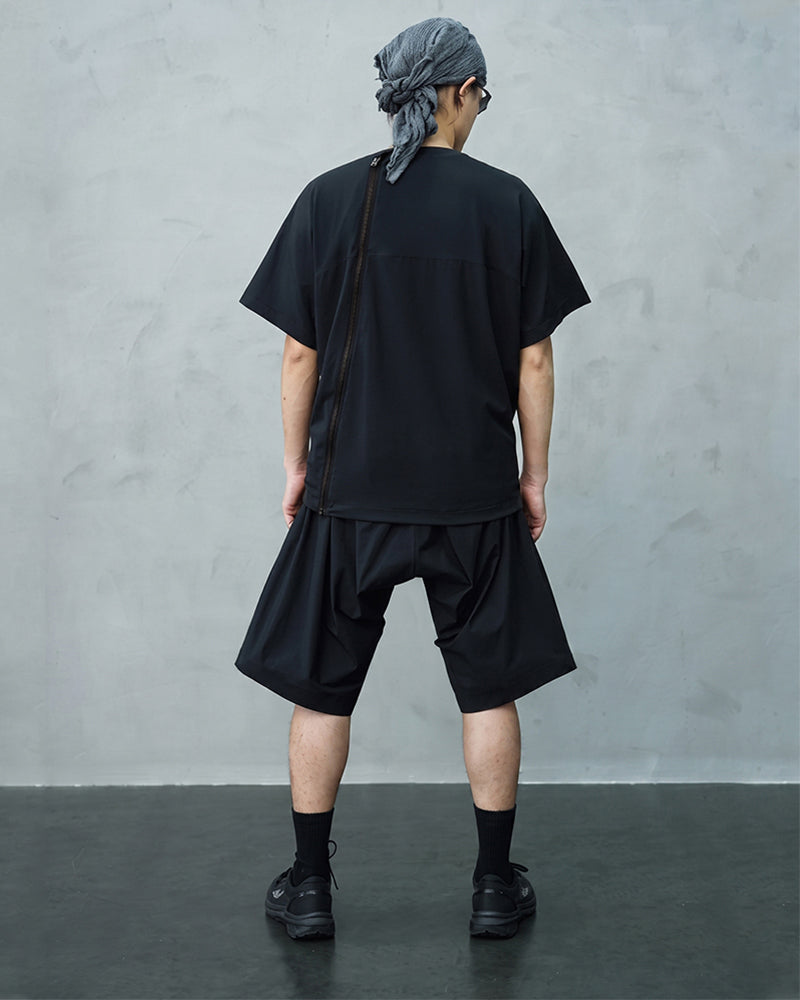 Apron-Panel Water-Repellent Techwear Cargo Shorts