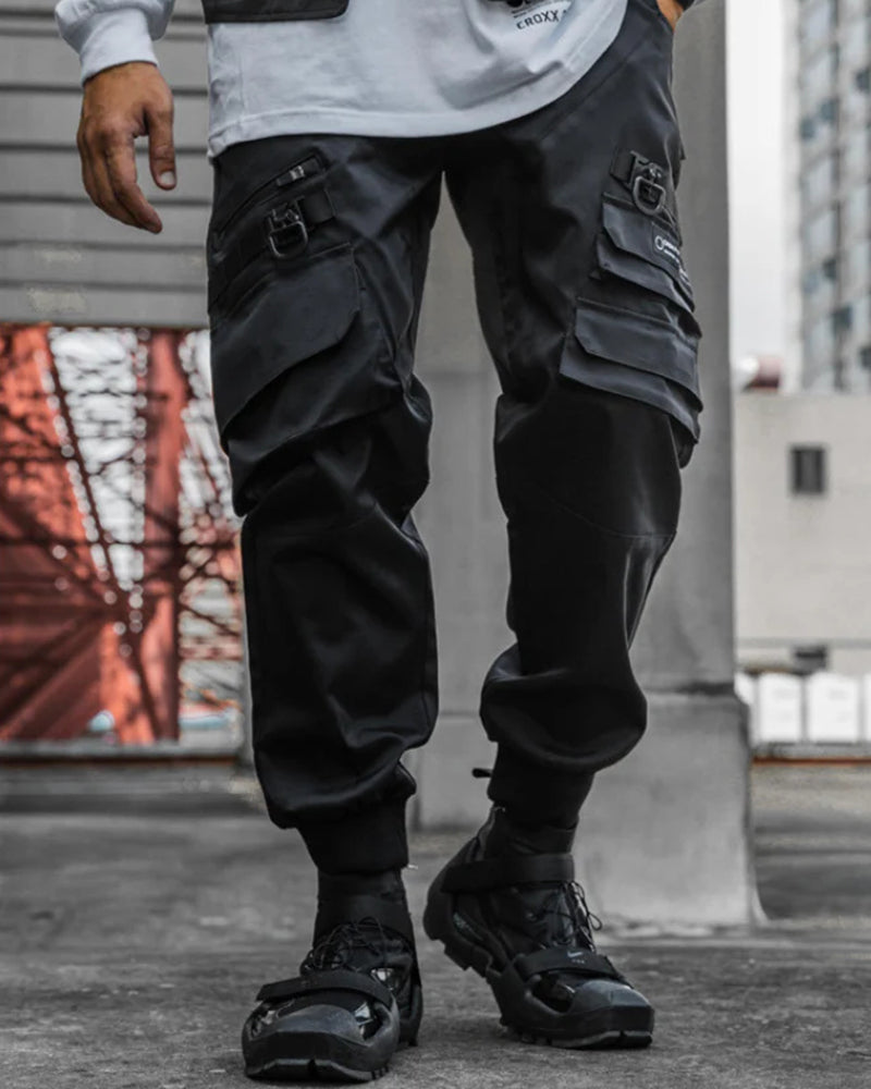 Functional Paratrooper Black Cargo Pants