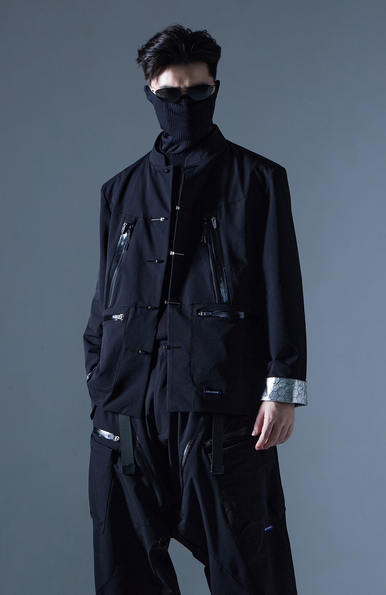 Multi-Pockets Mandarin Waterproof Jacket