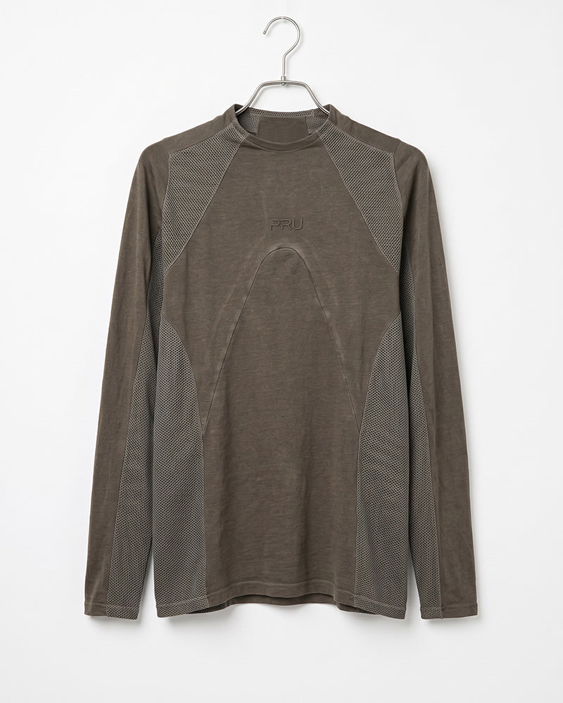 Post-Apocalyptic Dirty Dye Mesh Long Sleeve Tee