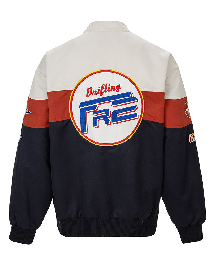 Retro Contrast Racing Patch Jacket