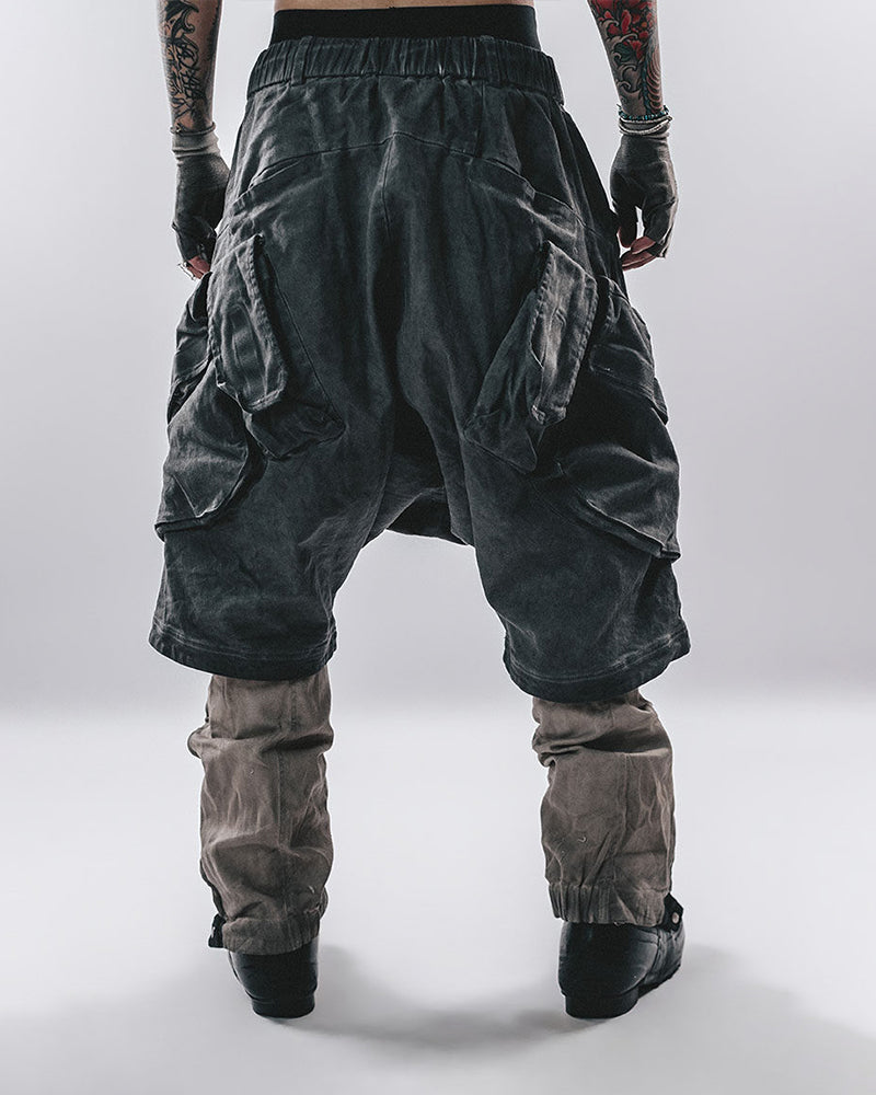 Void-Walker Extreme Drop-Crotch Cargo Shorts