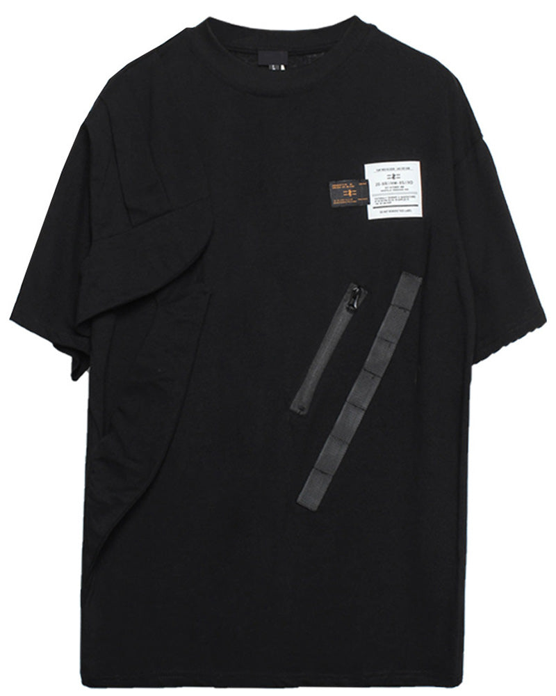 Techwear Functional Patchwork Cargo T-Shirt