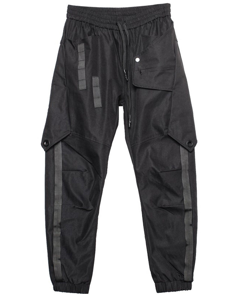 Samurai Functional Patchwork Black Cargo Pants