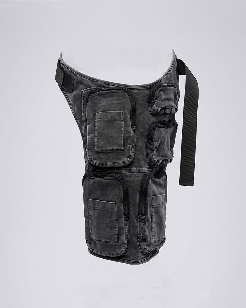 Washed Thigh Bag Post-Apocalyptic Leg Pouch