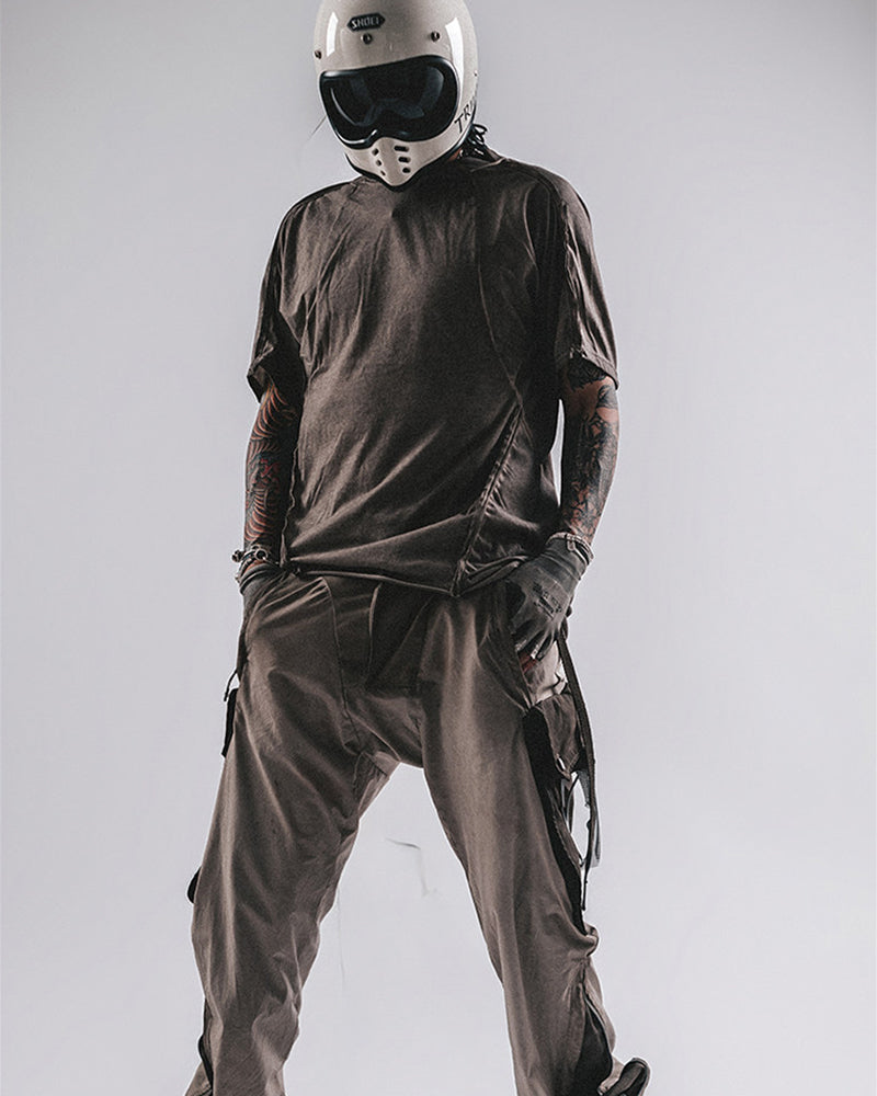 Wasteland Wear Splicing Distressed T-Shirt