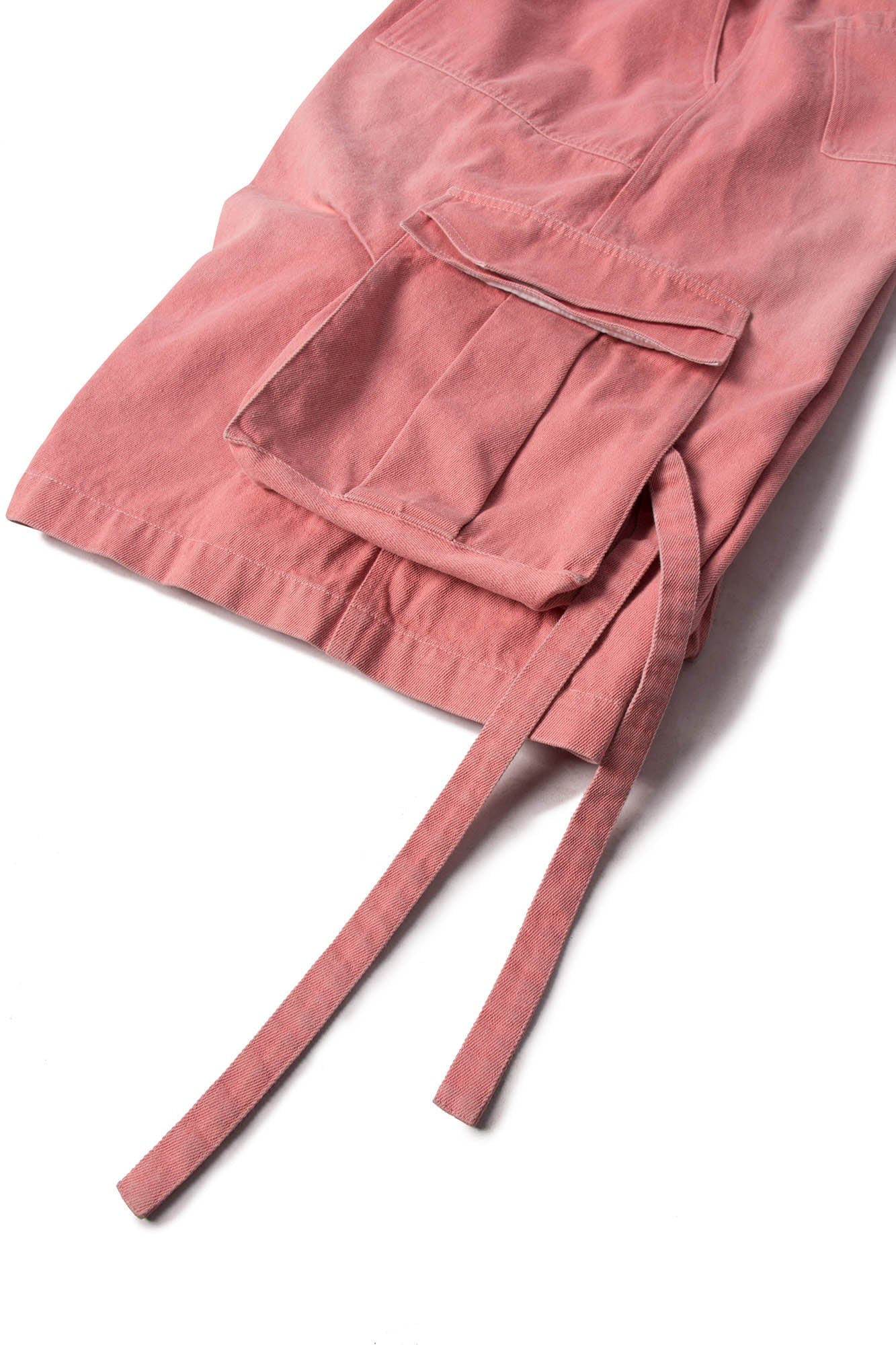 Washed Strap Drawstring Cargo Shorts
