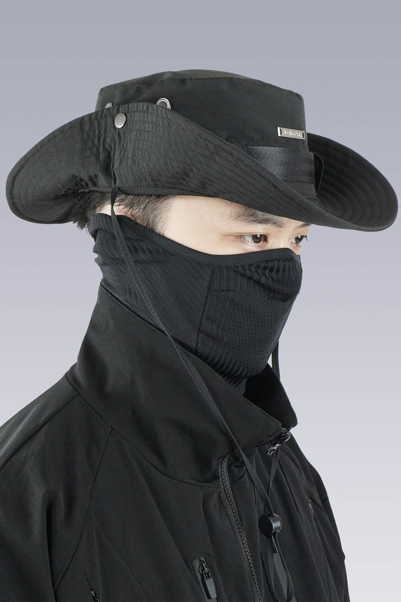 Tactical Drawstring Wide-Brim Bucket Hat