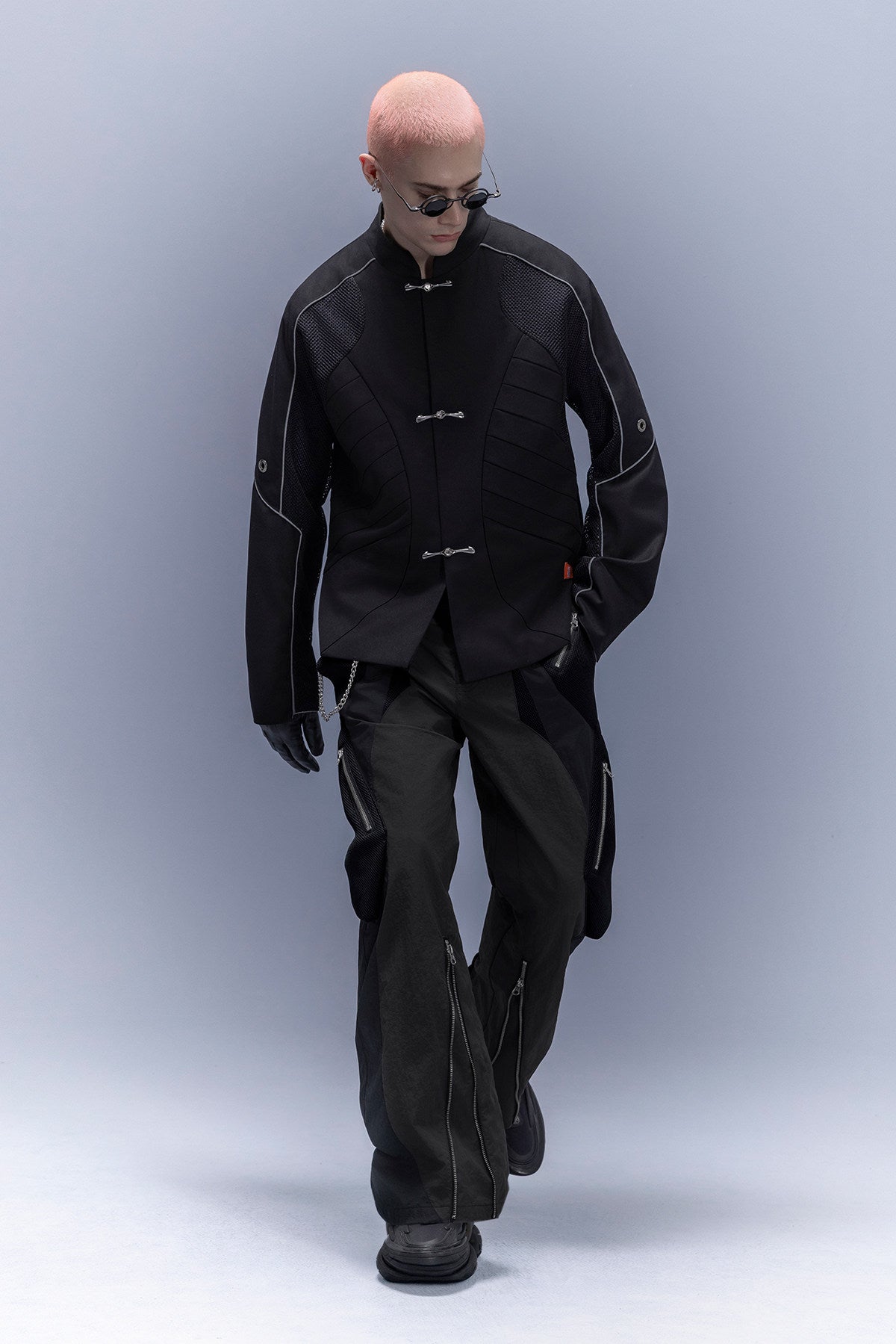 Cyberpunk Samurai Reflective Tang Suit Jacket
