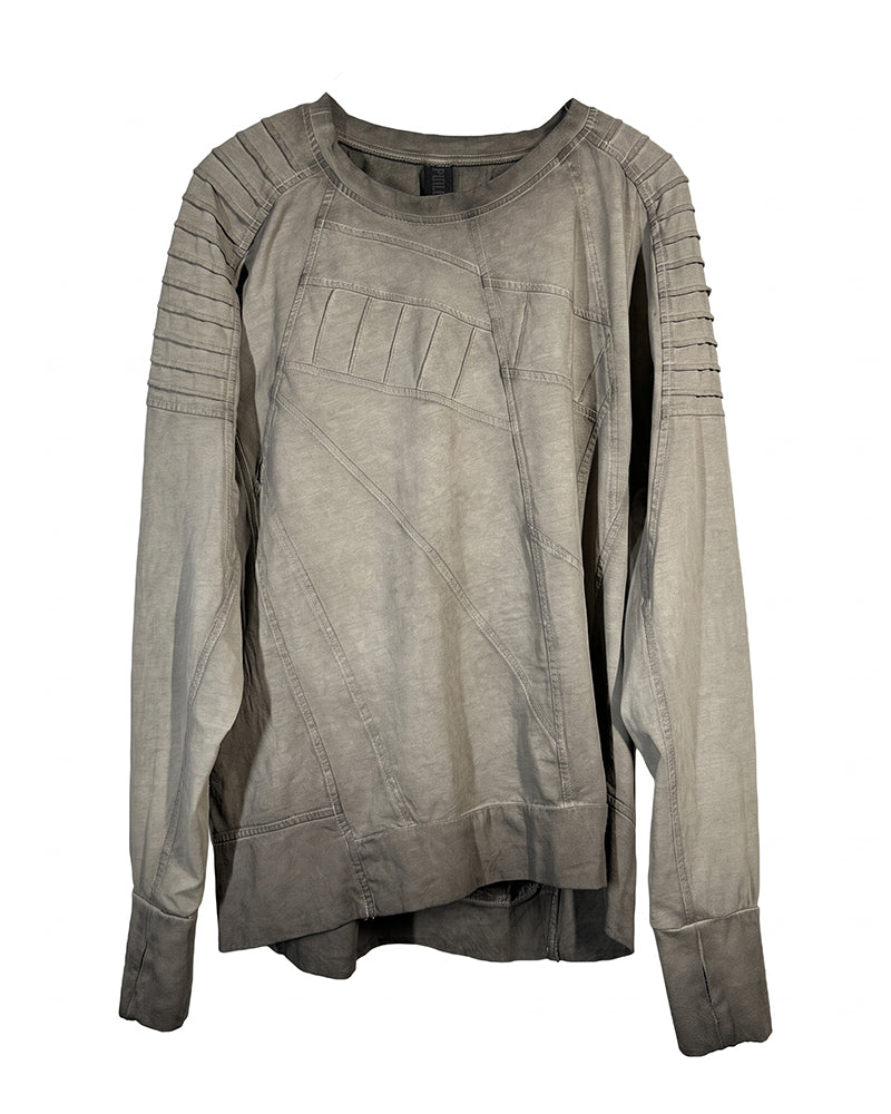 Post-Apocalyptic Dirty-Washed Deconstructed T-shirt