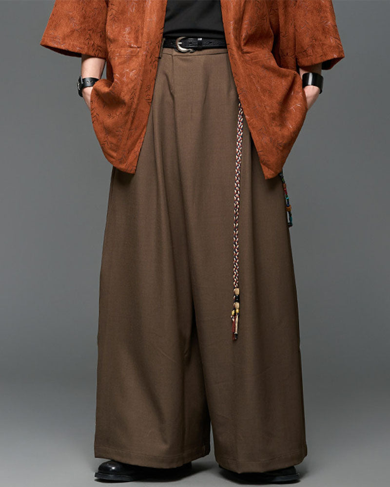 Modern Japanese Wide Leg Hakama Pants