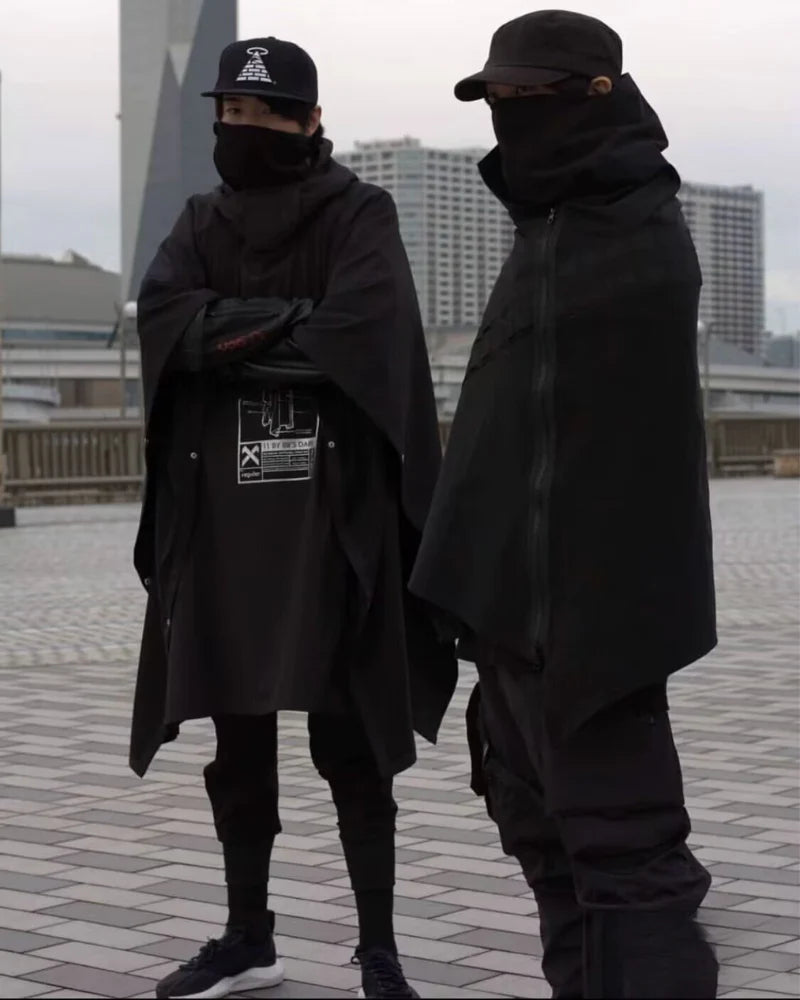Cyberpunk Black Samurai Ninja Jacket Cloak