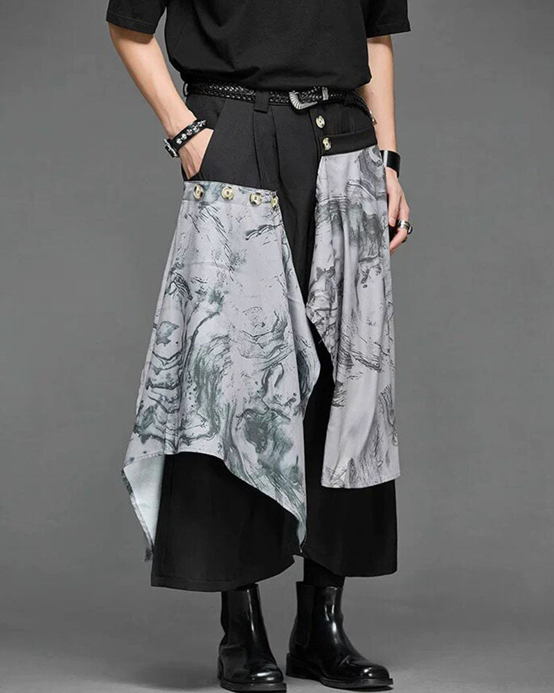 Modern Japanese Carved Alloy Genuine Leather Belt