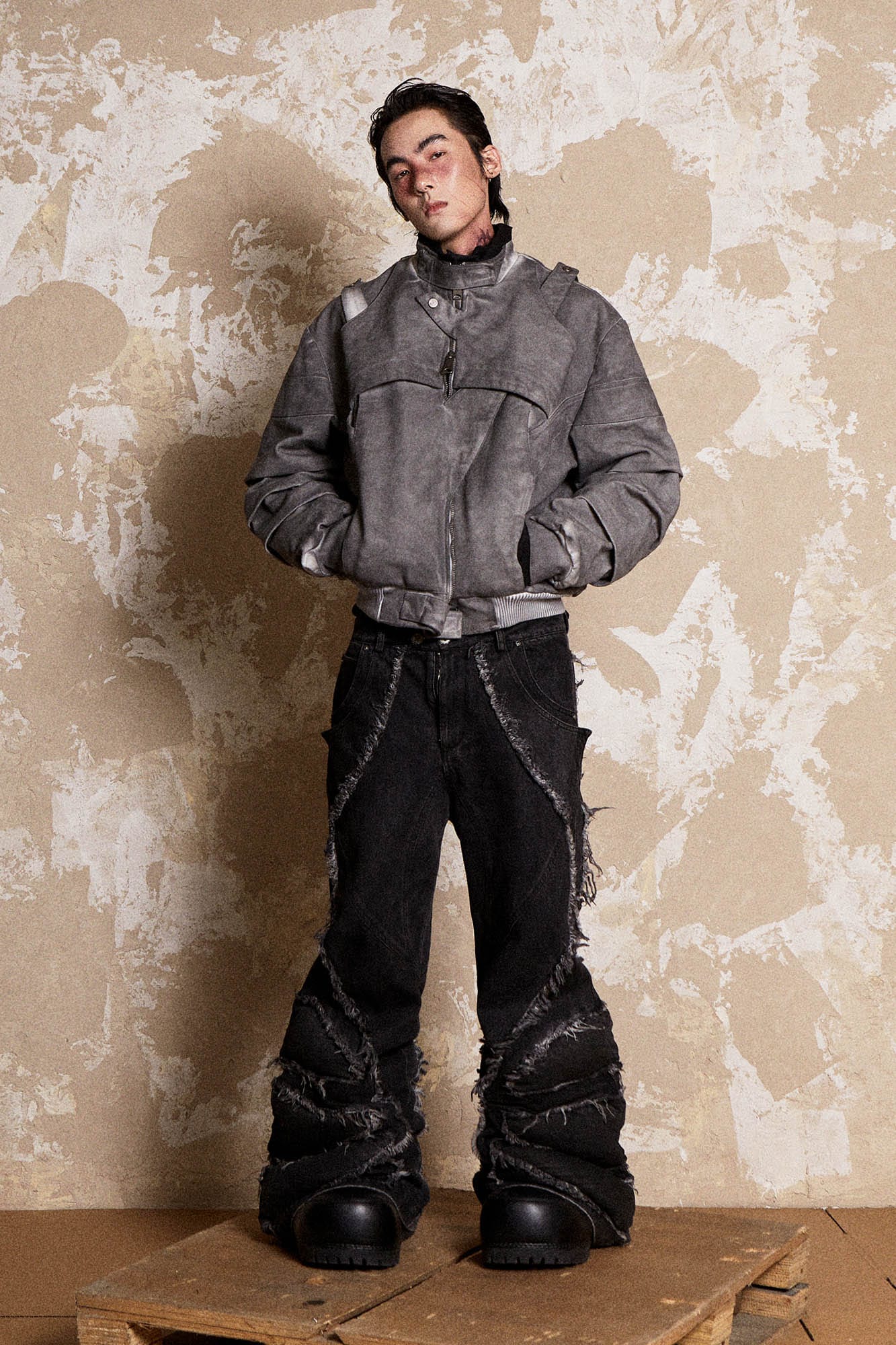 Mutation Dragon Claw Frayed Flared Jeans
