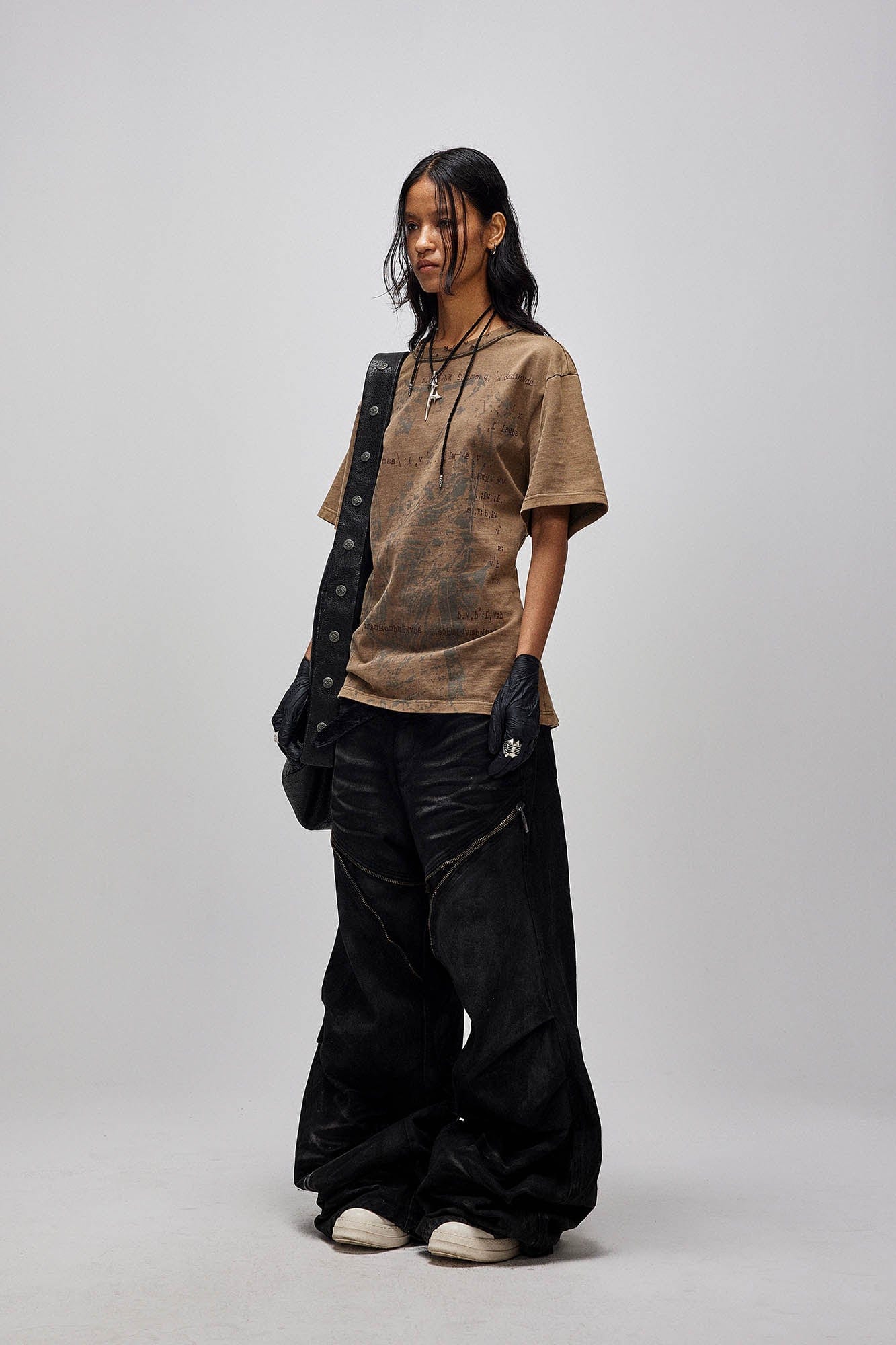 X-Silhouette Distressed Graphic T-Shirt